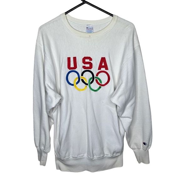 Vintage Champion USA Olympics Reverse Weave Sweatshirt XXL - Picture 1 of 8